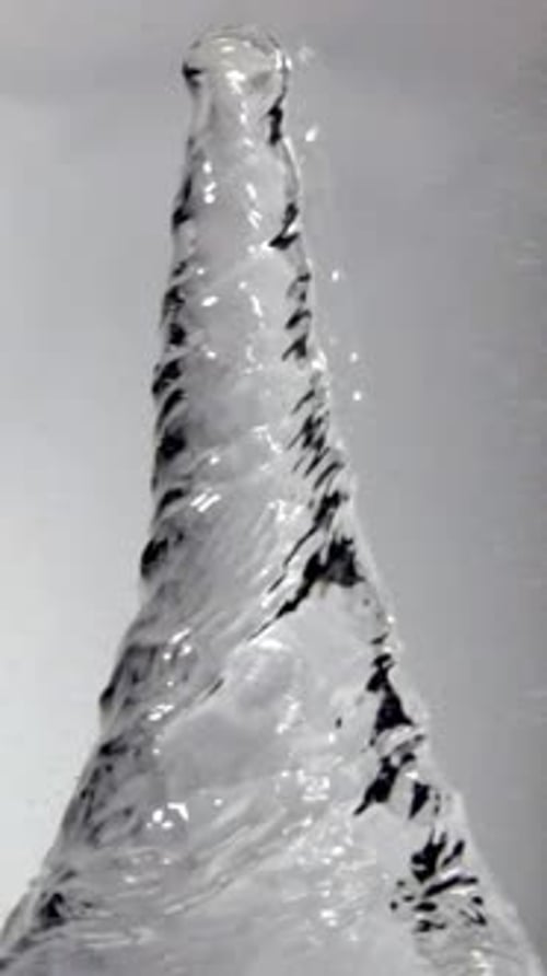 Pure Clear Water Vortex Funnel Rotating In Slow Motion Background Vertical