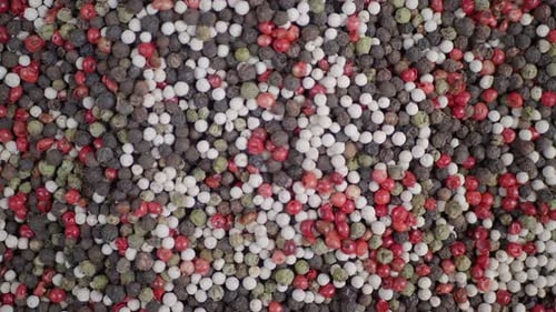 Colorful Whole Peppercorns Close Up