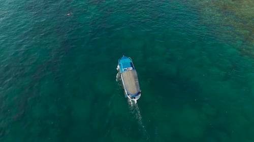 Aerial View Coastal Splendor Opulent Yachts Along the Mediterranean Horizon
