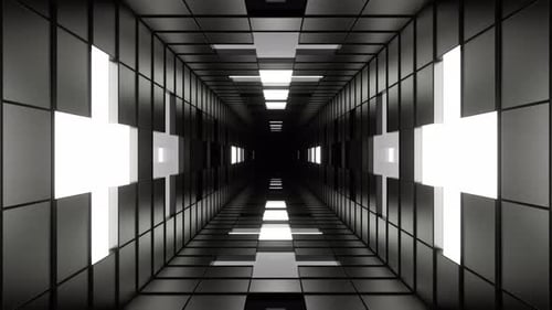 White Neon Plus Tunnel Background Vj Loop In 4K