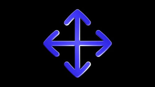 Arrows All Directio Icon 3d Loop