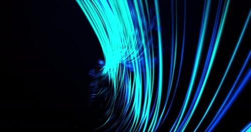 Abstract Futuristic Blue Light Lines Background Animation