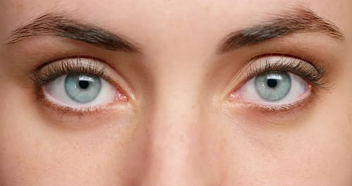 Eye, vision and beauty with the eyes of a woman closeup and looking in focus