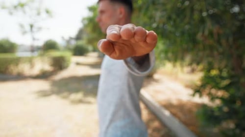 Man Stretching At The Park