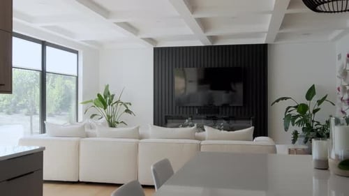 Modern Home Interior with White Sofa and Minimalist Design