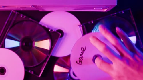 Using CD Circle Disk Closeup