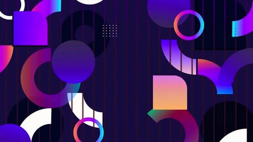 Colorful Dynamic Geometric Pattern Animation