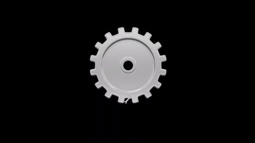 Animated Gear with Wrench and Screwdriver Icon