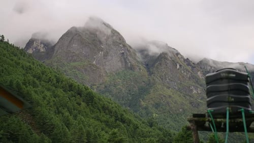 Mountain Range on the Everest Base Camp Trek in Nepal 4K
