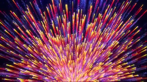 Vibrant Abstract Particles Bursting for Celebration Background Loop