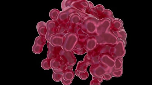 Blutmolekülflüssigkeit mit transparentem Hintergrund
