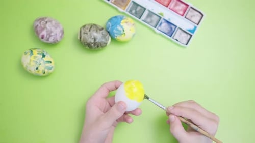 Coloring Easter Eggs at Home