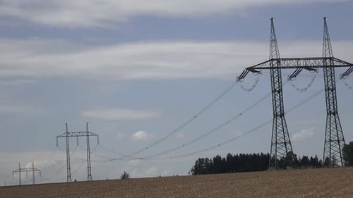 Electrical Transmission Towers in a Rural Landscape