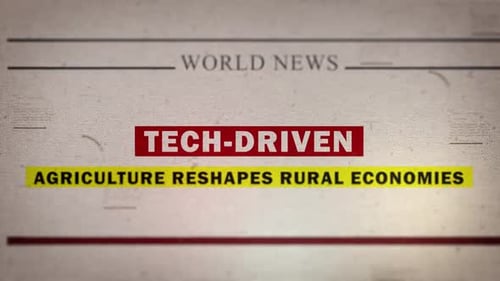 Animated Newspaper Headline Reveal: Tech-Driven Agriculture News