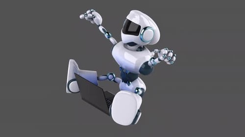 Fun 3D robot coding on a laptop (with alpha channel included)