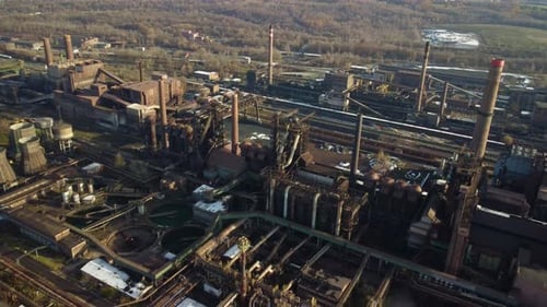Metal Supplier Blast Furnaces In Czech Republic. - aerial shot