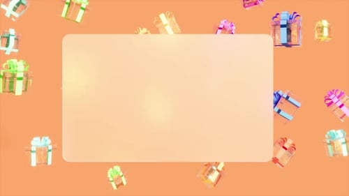 Animated Glossy Gift Boxes Celebration Background