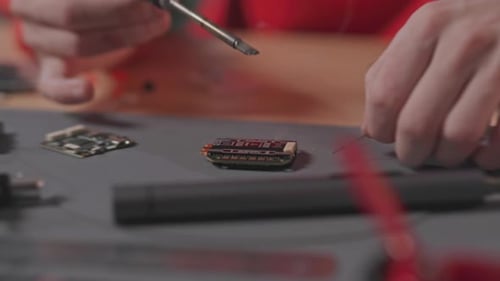 Soldering circuit board by hand