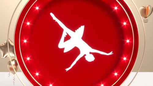 Elegant Ballerina Silhouette on Awards Ceremony Stage