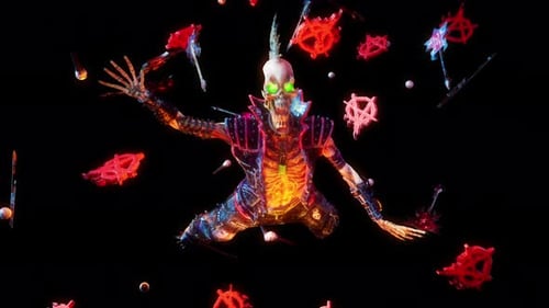 Punk Skeleton VJ Loop