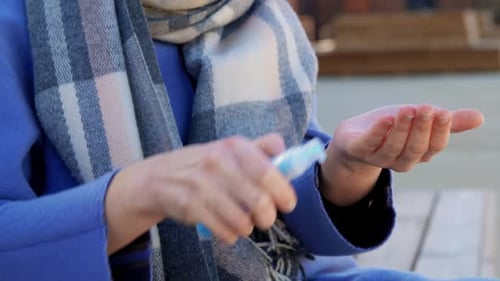 Sanitizer on City Street