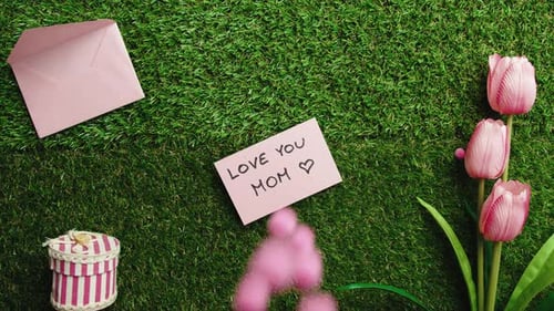 Thoughtful Message for Mom with Flowers and Gifts