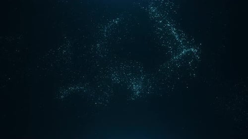 Abstract Flowing Particles Create Heart Shape