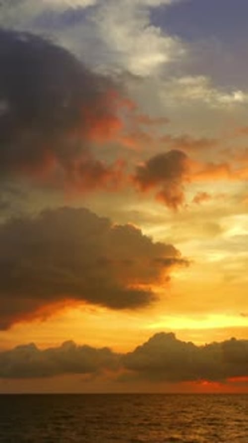 Beautiful Landscape with Tropical Sea Sunset