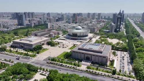 Exterior of Ningxia Museum Building in Yinchuan City