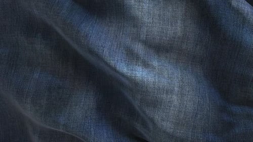 Animated Blue Denim Fabric Texture Waving Background Loop