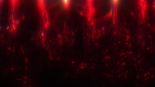 Red Magic Particles Falling Loop