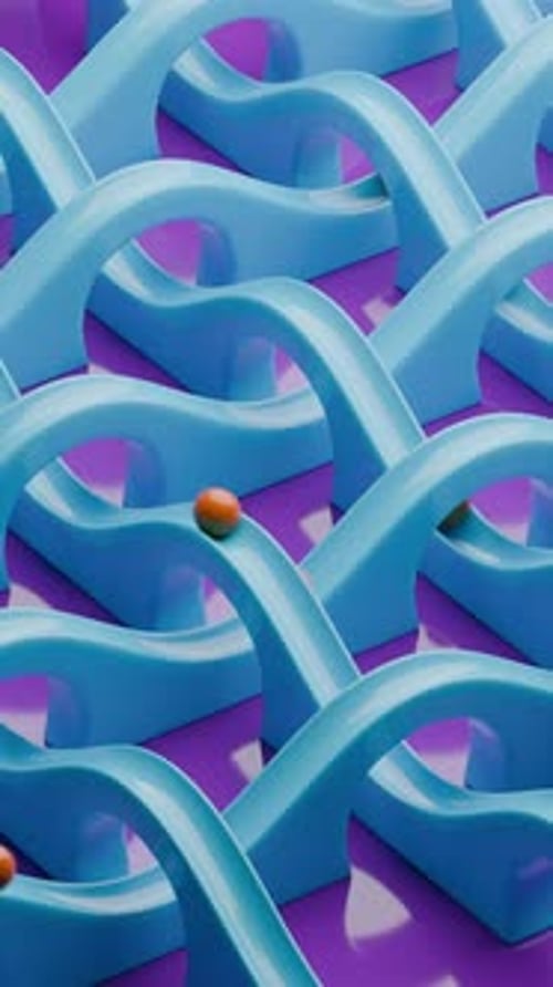 Slide Balls Loop 3D Animation