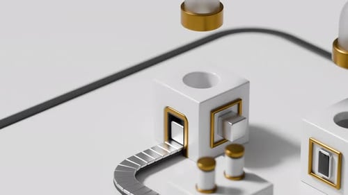 3D Loop Satisfying Logistics Animation