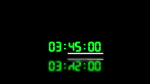 5 Minutes Countdown Five Min Box Animation Digital Clock Timer