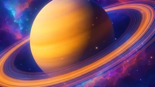 Stilisierte künstlerische Darstellung des Planeten Saturn