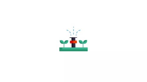 Garden Sprinkler Icon Animation