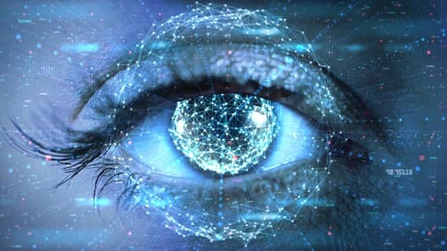 Futuristic Vision Virtual Reality and Concept of Cyber Technology