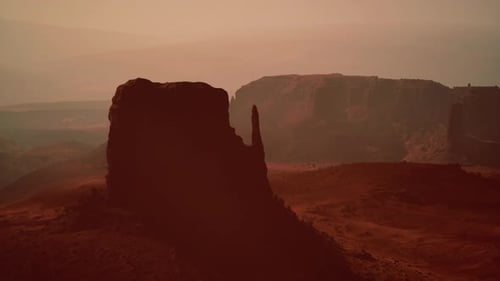 Monument Valley with Desert Canyon in USA