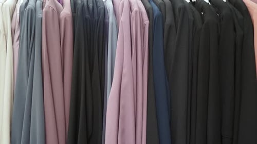 Close Up of Many Women Cloths Display for Sale