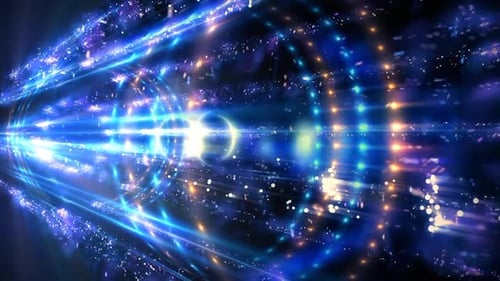 Blue Tunnel Rays Animation Background