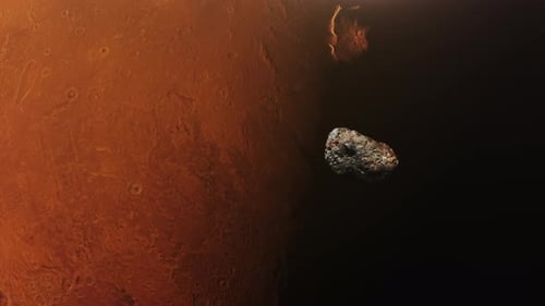 Realistic Asteroid Drifting Past a Martian-like Planet in Deep Space