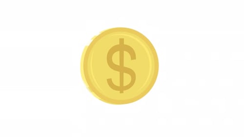 Animated Shining Golden Coin