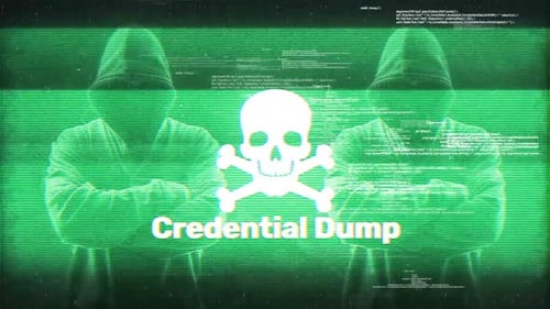 Hacking Alert Glitch Animation with Skull Icon and Warning Text