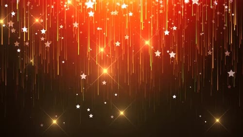 golden particles magic abstract background