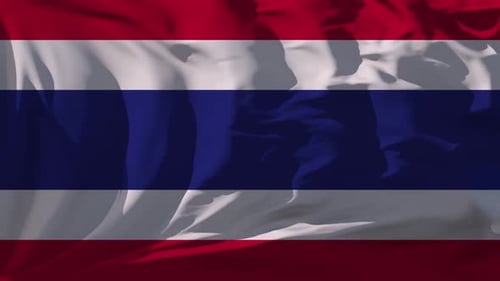Realistic Waving Flag of Thailand Animation