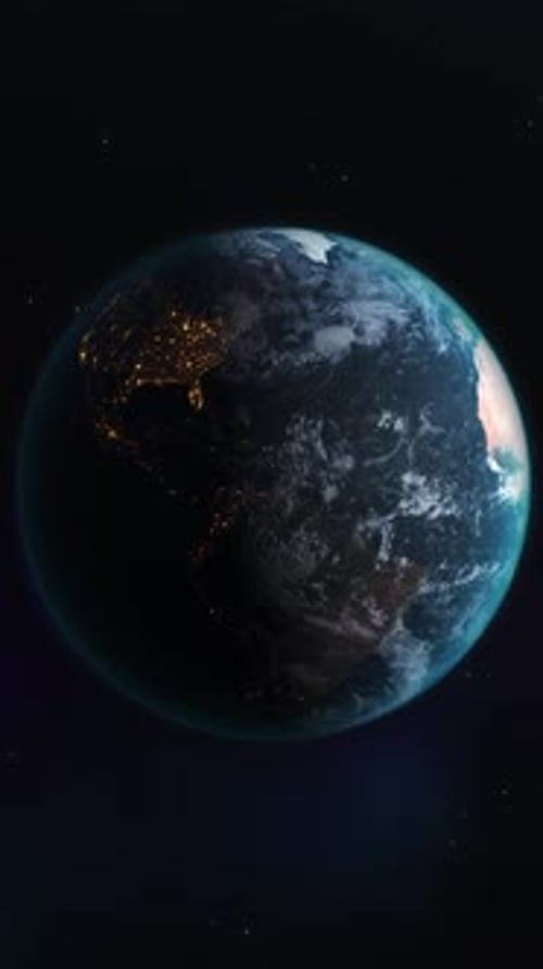Vertical Video CG Animation Earth's Beauty