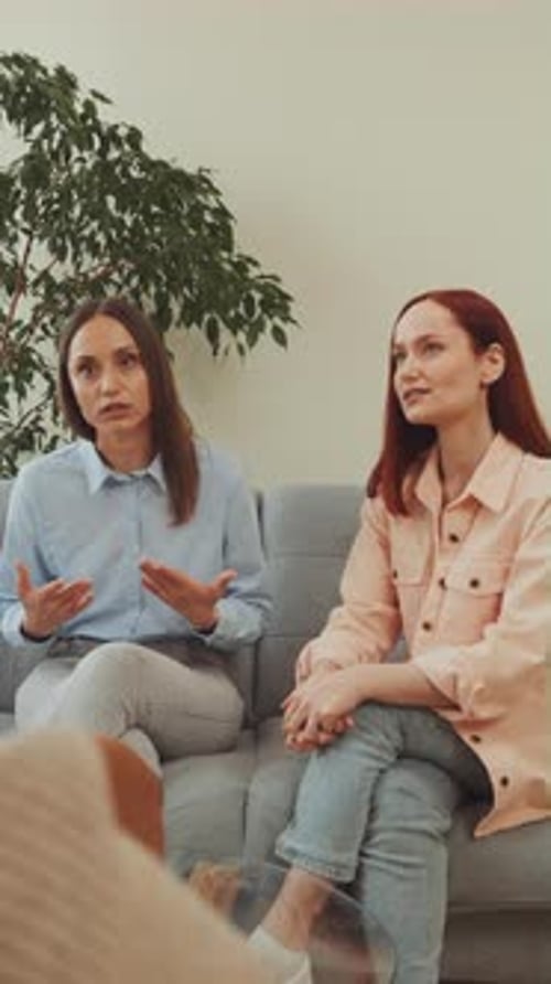 Two Women Talking During a Therapy Session
