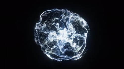 Abstract flowing wave particles background