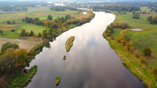 River, aerial view