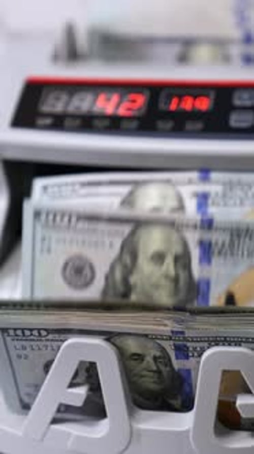 Counting Machine Counts United States Currency